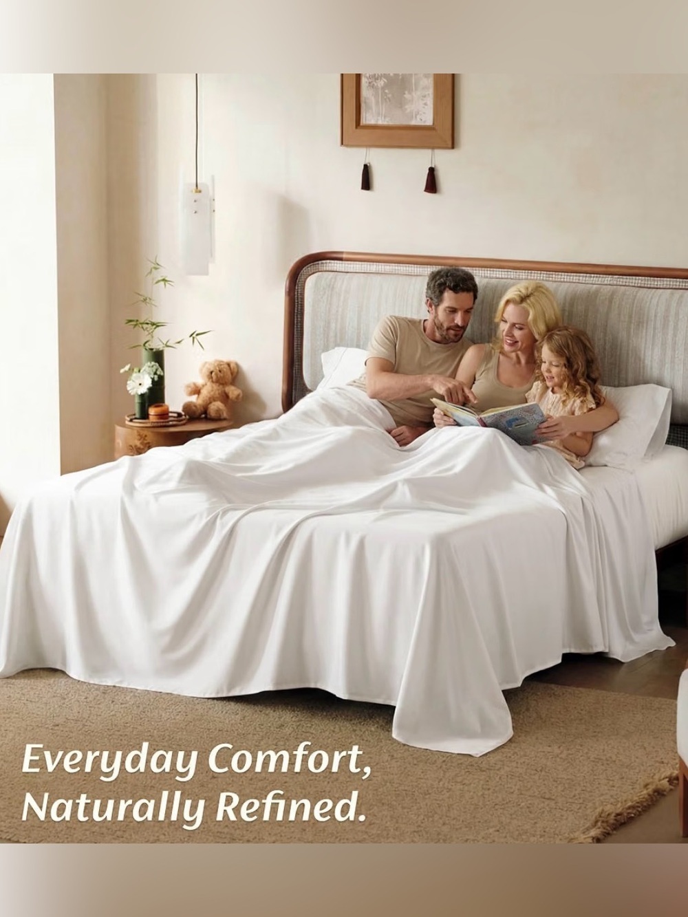 Queen Bedsure Sheet Set in White NWT
